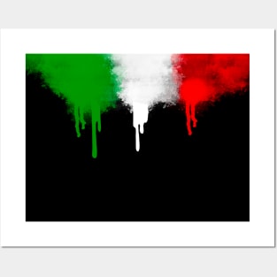 Italy Flag Spray Paint Posters and Art